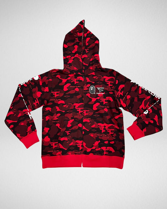BAPE x Faze Clan Full Zip Red