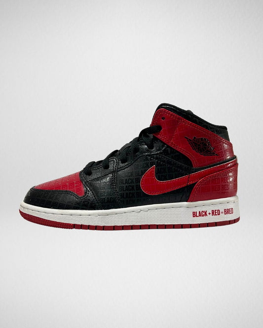 Jordan 1 Mid Bred Text